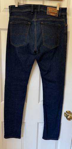 Jeans Diesel Troxer Uomo Elasticizzato W33 L32 Blu Denim Slim Skinny Bottoni Fly - Foto 2 di 12