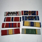13 US Air Force Combat Military Ribbon Bar WW2 Lot Of 8 - 3 With Bronze Oak Leaf