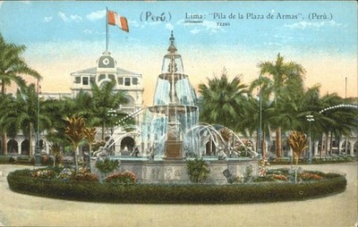 Lima Peru Pila de la Plaza de Armas