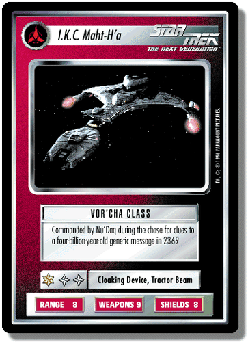 I.K.C. Maht-H'a - Q-Continuum - Star Trek CCG 1E - Imagen 1 de 6
