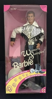 WESTERN STAMPIN KEN~NEVER REMOVED FROM UNOPEN NEAR MINT BOX~GREAT LOOKING KEN
