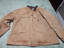 Men’s Carhartt C20 Duck Canvas Coat Size 2XL Quilted Brown USA Made