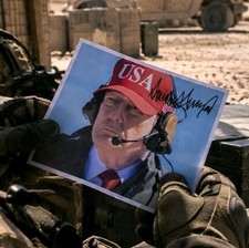 Photo - Dédicace - Donald Trump - Guerre - Iran - Militaire - USA - Signature