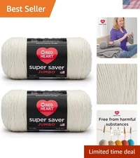 Jumbo Aran Yarn 2-Pack - 396g Skeins, Perfect for Knitting and Crochet