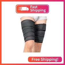 Zuscot 2 Pcs Hamstring  Thigh Compression Wraps, Adjustable Thigh Compression B