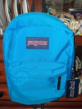 JanSport SuperBreak Backpack Blue Classic School Bookbag 25L NWTeBay Brand New
