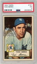 Yogi Berra 1952 Topps Baseball Card #191 PSA 5