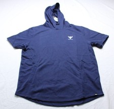 Under Armour Men's Project Rock S/S Terry Hoodie EJ3 Midnight Navy Large NWT