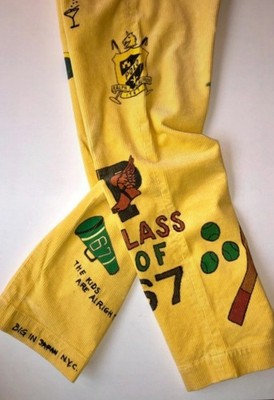 RARE POLO RALPH LAUREN P-Wing Rugby Varsity Graphic Yellow