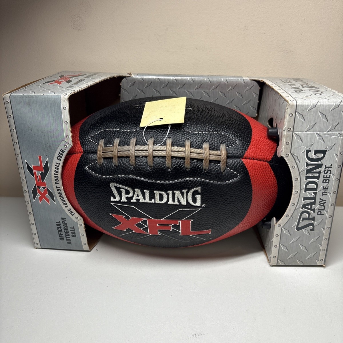 XFL Spalding Football 2000 Official All Leather Game Issued Ball