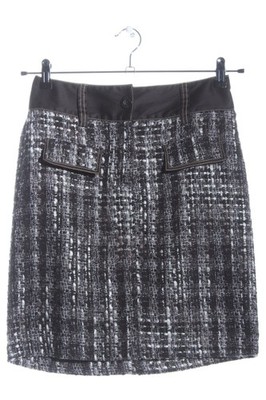 VIVANCE COLLECTION Bleistiftrock Damen Rock Gr. DE 34 schwarz-weiß Casual-Look