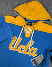 UCLA Bruins Lace Up Hoodie Colosseum Mens Medium Blue Pullover NWT