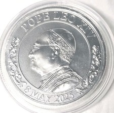 08 May 2025 American Pope Leo XIV 1 OZ .999 FINE SILVER ROUND 94.95 per troy oz