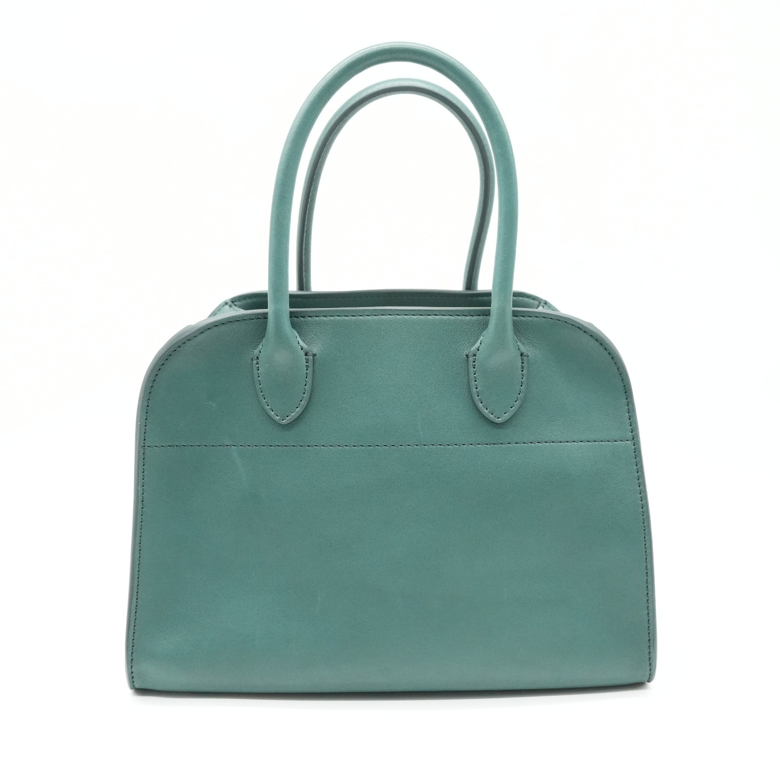 Authentic Preloved The Row Soft Margaux 10 Leather Tote Bag in Green