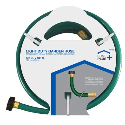 Home Plus 5/8 in. D X 100 ft. L Light Duty Garden Hose Green (Pack of 3)