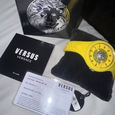 Versus Versace Womens  Yellow 39mm Strap Fashion Watch