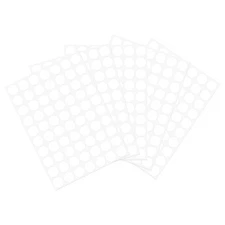 10 Sheet/700Pcs 18mm Dia PVC Self Adhesive Screw Hole Cover Stickers, White