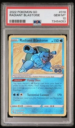 2022 Pokemon GO Radiant Blastoise Holo #18 PSA 10 GEM 💎