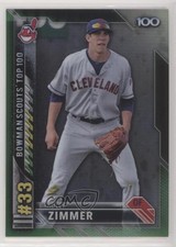 2016 Bowman Scouts' Top 100 Green Refractor 15/99 Bradley Zimmer #BTP-33 1fo