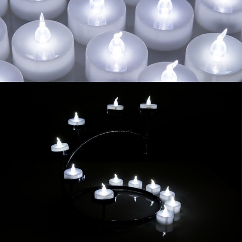 24/100x Luz de té LED sin llama Velas votivas parpadeantes Fiesta de Navidad Decoración - Imagen 8 de 10