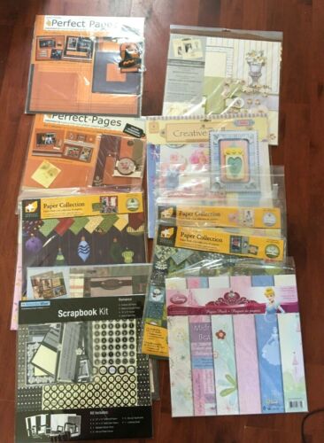 Scrapbooking Pages Kits Lot of 12 Sets Halloween Disney Baby Autumn Wedding