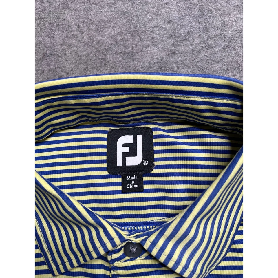 Camisa polo de golf FootJoy a rayas rendimiento atlético XL Foto 2 de 4