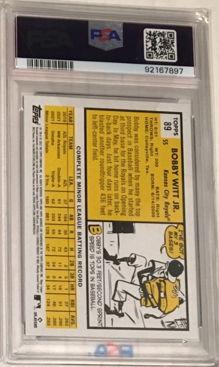 2022 Topps Archives - 1963 Topps Design Bobby Witt Jr. #89 2022 Topps Archives - 1963 Topps Design Bobby Witt Jr. #89