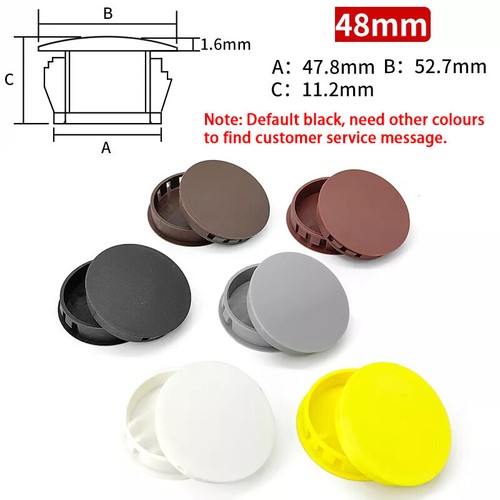 Round Plastic Blanking End Caps Hole Cover Tube Pipe Inserts Plug Bung 5mm-60mm - Picture 38 of 41