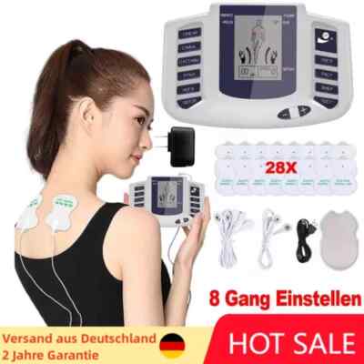 TENS Gerät EMS 8-in-1 Reizstrom Schmerztherapie Elektrotherapie Massage Pad Gift