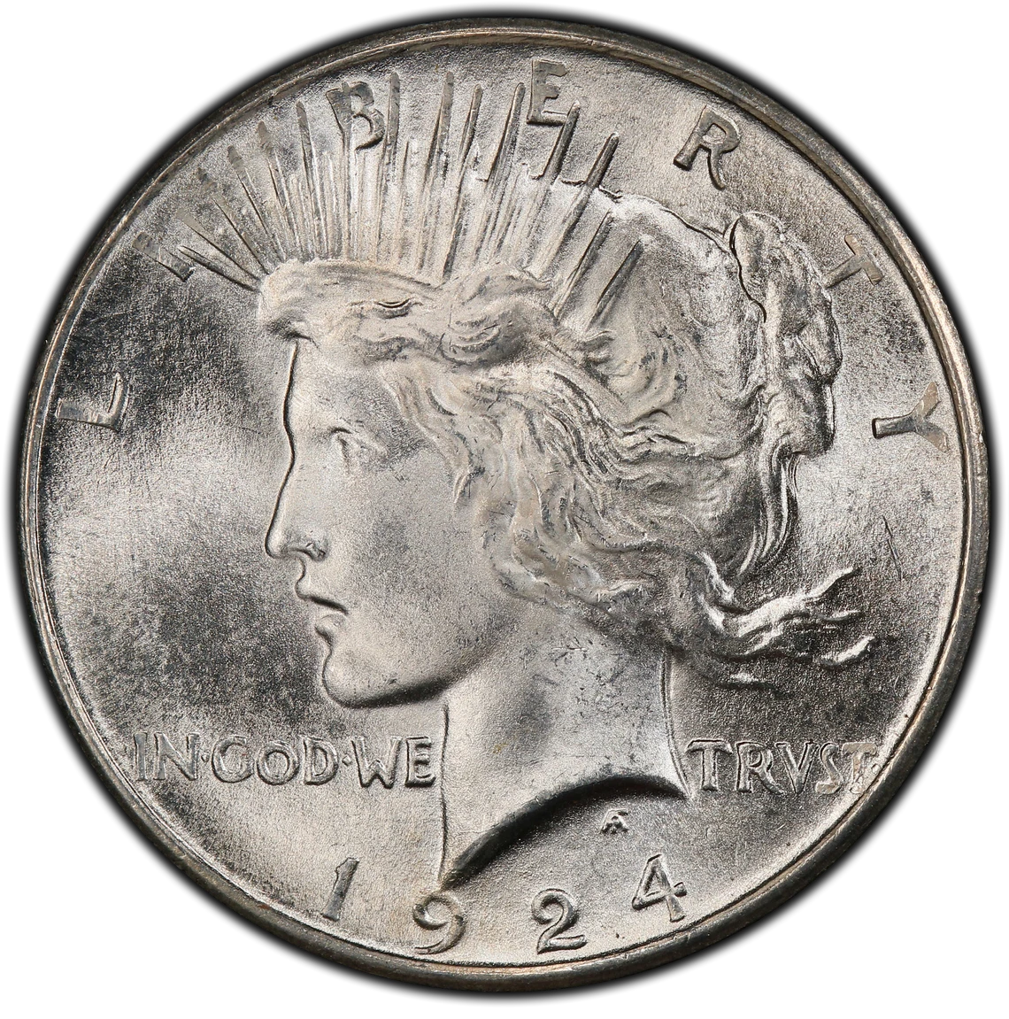 1924 PEACE DOLLAR $1 PCGS MS67 POP 82+18! (PQ321)
