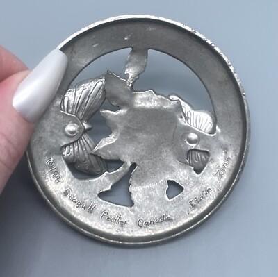 1991 Seagull Pewter Canada Etain Zinn Metal Floral Cover | eBay