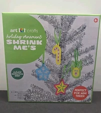 Art 101 Crafts Christmas Tree Shrink Art Kit Holiday Ornament Shrink Me’s