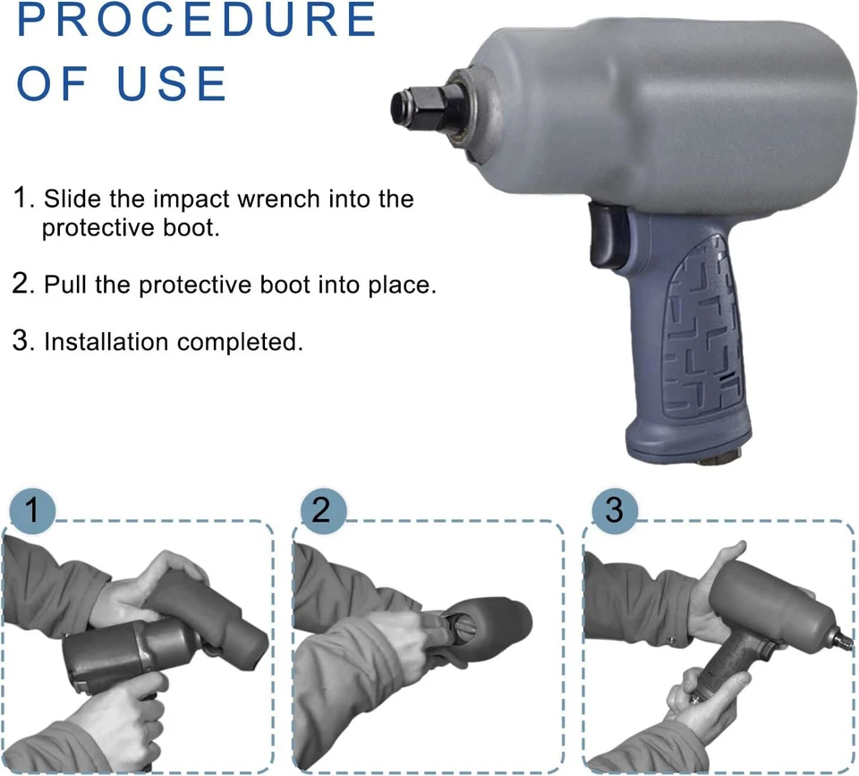 Botas de herramientas premium para Ingersoll Rand 2235M-BOOT se adapta a la serie 2235 - gris Foto 3 de 4