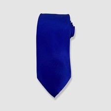 Stefano Ricci Men's Blue Solid Self-Tie Silk Neck Tie 60x3.5