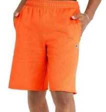 Champion Men's Shorts 10" Fleece Drawstring Sweat Shorts Activewear Orange