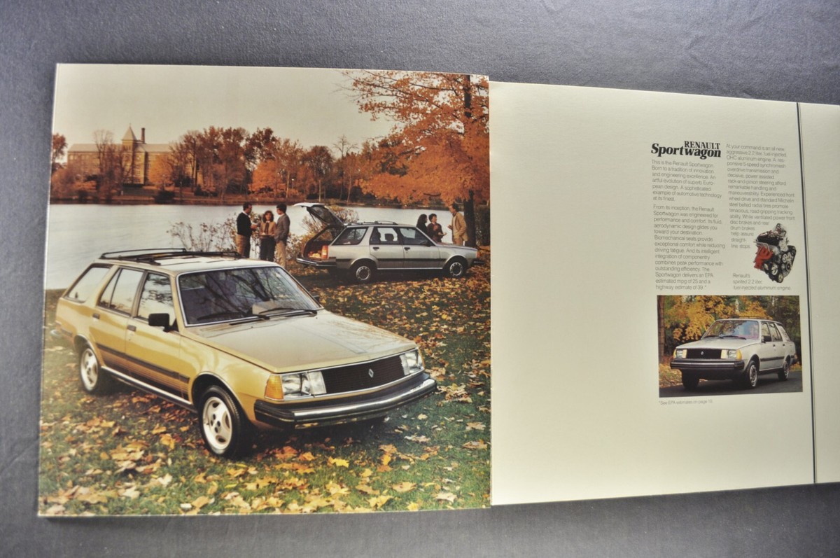1984 Renault Sportwagon Catalog Brochure 18i Station Wagon