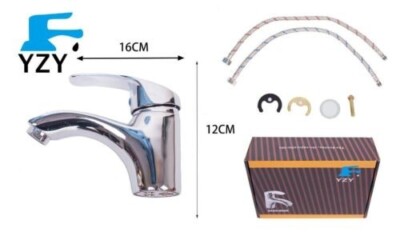Einhebelmischer Wasserhahn Bad Waschbecken Chrom 61005 yzy