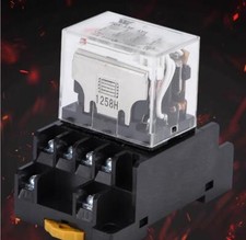 US Stock 12A LY4NJ JQX-13 HH64P 12V DC Coil Silver Contact Power Relay  Socket