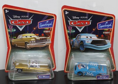 2-SET Tex Dinoco & Chick Hicks Disney Pixar Cars L4147 L6552 Supercharged 2007