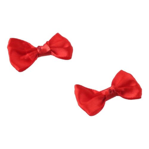 100Pcs Mini Satin Ribbon Bows Red Boutique Flower Bowknot for Sewing Scrapboo... - Picture 5 of 7