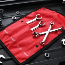 WORKPRO 4PC Flare Nut Wrench 15° Offset Head Tubing Wrench SAE Brake Line Wrench