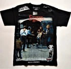 CREEDENCE CLEARWATER REVIVAL T-Shirt RARE Embroidered Logo John Fogerty Cream