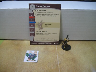 D&D Miniatures: Dungeons Of Dread 34/60: Goblin Picador With Card - Foto 9