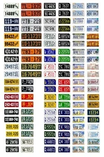 1/64 scale model car assorted USA Kansas license plates state tags 1:64