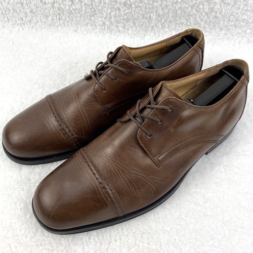 Florsheim Midtown Mens Dress Shoe Brown Cap Toe Oxford Sz 7.5D Lace Up