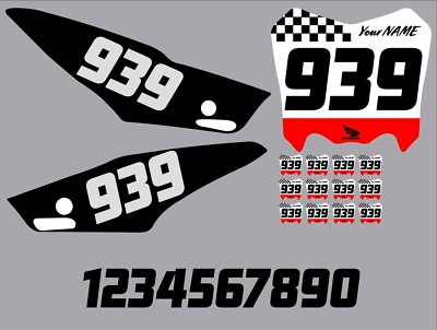 2013-2018 HONDA CRF 110  CUSTOM NUMBER PLATE BACKGROUND  GRAPHICS 