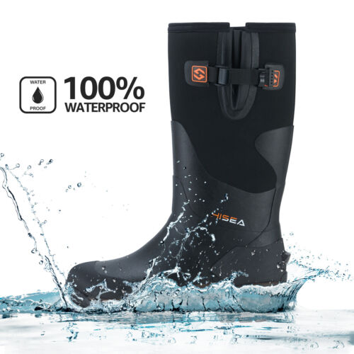 HISEA Men's Neoprene Rubber Hunting Boots Insulated Muck Working Rain Snow Boots - Picture 19 of 47