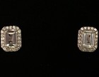 NEW *BRILLIANT* Kay Jewelers Sterling Silver Lab Created White Sapphire Earrings — photo 1