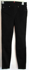 Spanx Black Elastic Waist Pull On Skinny Jeans Size PXS EUC