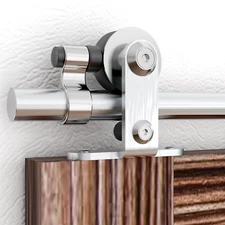 CCJH 4-16FT Stainless Steel Sliding Barn Door Hardware Closet Kit Single/Double